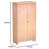 Double Door Wardrobe With Drawers In Beige Color | Wood