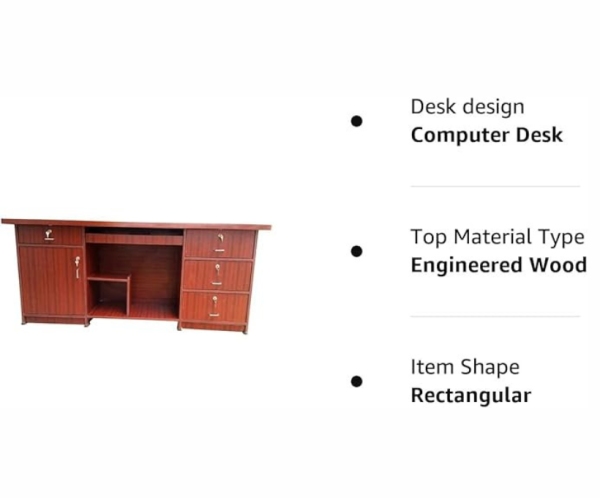 Computer Table for Home and Office | Walnut Finished