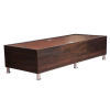 Wooden Orchid Dark Glossy Single Bed | Brown | Standard Size