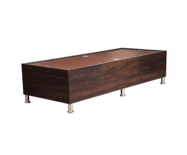 Wooden Orchid Dark Glossy Single Bed | Brown | Standard Size