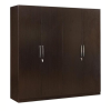 Engineered Wood Four Door Wardrobe With Drawers And Multiple Shelves For Bedroom