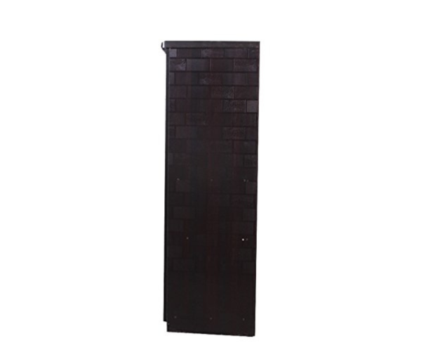 Mordern Brick Textured Double Door Wardrobe With Mirror