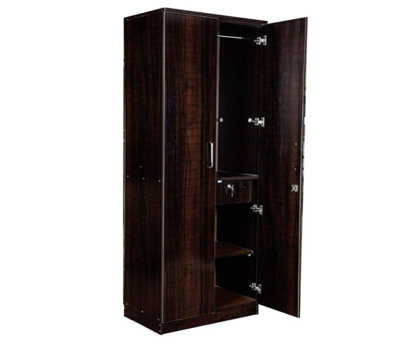Orchid Dark Glossy Double Door Wardrobe