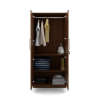 Double Doors Engineered Wood Wardrobe | Walnut Rigato