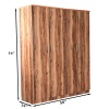 Tigress Teak Four Door Wardrobe