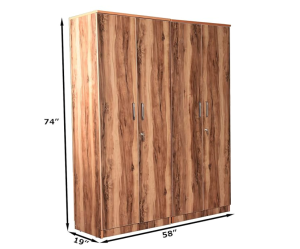 Tigress Teak Four Door Wardrobe
