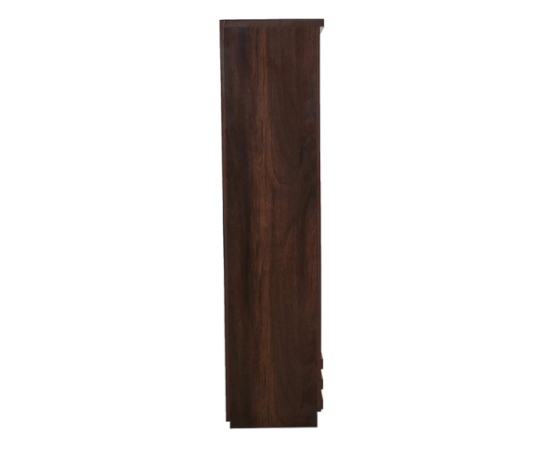 Luke Double Door Wardrobe in Walnut Finish with Mirror