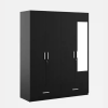 Four Door Wardrobe with Mirror, Drawers and Hanging Space for Bedroom
