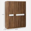 Engineered Wood Three Door Wardrobe | With Drawer And Shelves