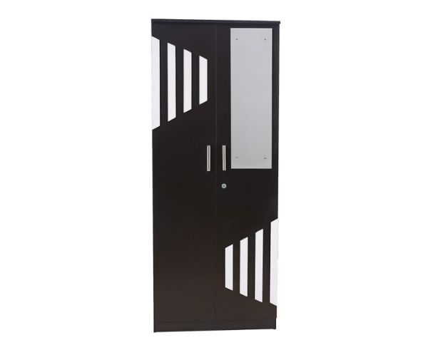 Wooden Double Door Wardrobe | Engineered Wood | Wenge Finish