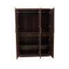 Three Door Wardrobe in Walnut Finish with Mirror