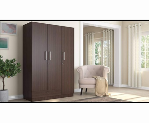 Three Door Particle Board Wardrobe | Wenge