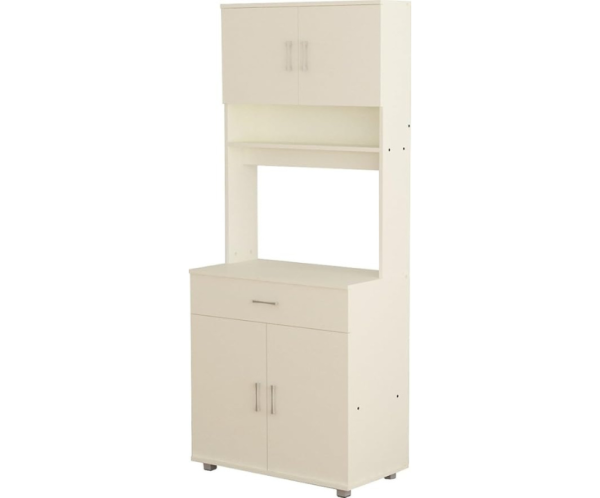 Kitchen Cabinet In High Glossy | Engineered Wood | White