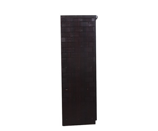 Mordern Brick Textured Double Door Wardrobe With Mirror