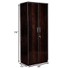 Orchid Dark Glossy Double Door Wardrobe