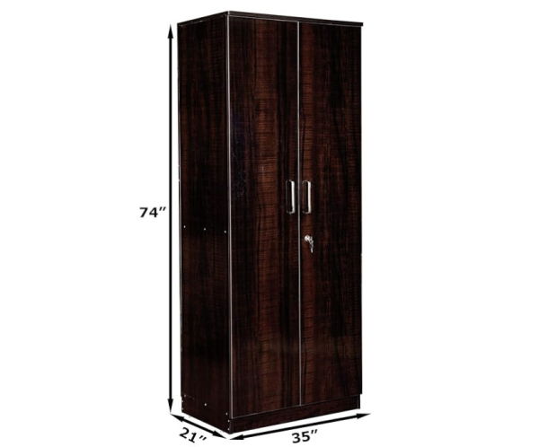 Orchid Dark Glossy Double Door Wardrobe
