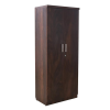 Luke Double Door Wardrobe in Walnut Finish with Mirror