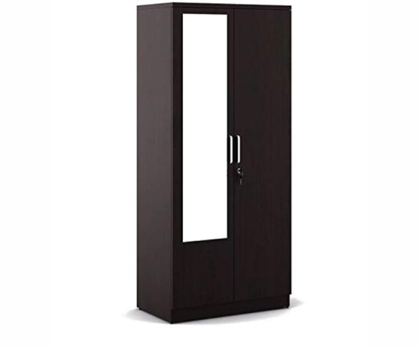 Double Door Wardrobe Walnut Finish