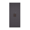 Engineered Wood Double Door Wardrobe | Finish Color - Slate Grey