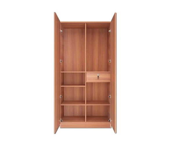 Double Door Wardrobe in Light Brown color