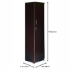 Single Door Engineered Wood Wardrobe in Black Color
