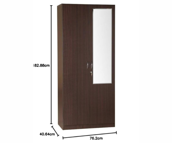 Baseskin Double Door Wardrobe in Engineered Wood