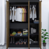 Engineered Wood G7 Wardrobe | Forest Dark & Grey