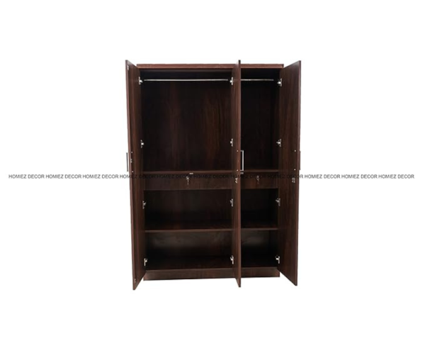 Three Door Wardrobe in Walnut Finish