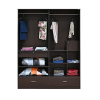 Four Door in New Wenge Color Finish for Bedroom with One Mirror Inserted | Engineered Wood
