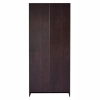 Double Door Engineered Wood Wardrobe with Mirror | Dark Wenge | Matte Finish