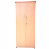 Double Door Wardrobe with Drawer | Beige