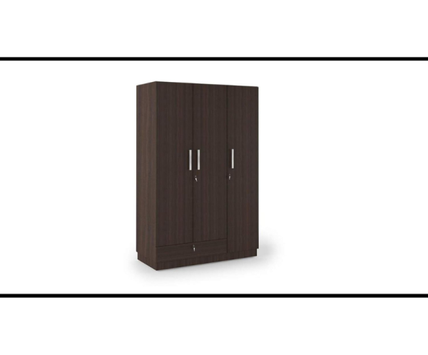 Three Door Particle Board Wardrobe | Wenge