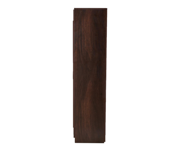 Three Door Wardrobe in Walnut Finish with Mirror