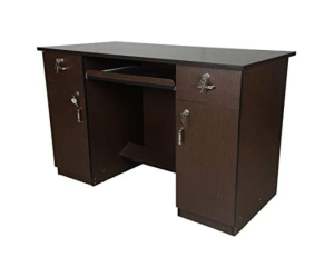 Wood Study Table | Wenge Finish | Brown | Black