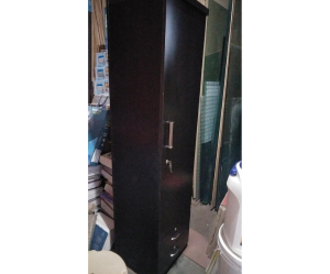 Textured Engineered Wood Wardrobe Black | Brown | Single Door