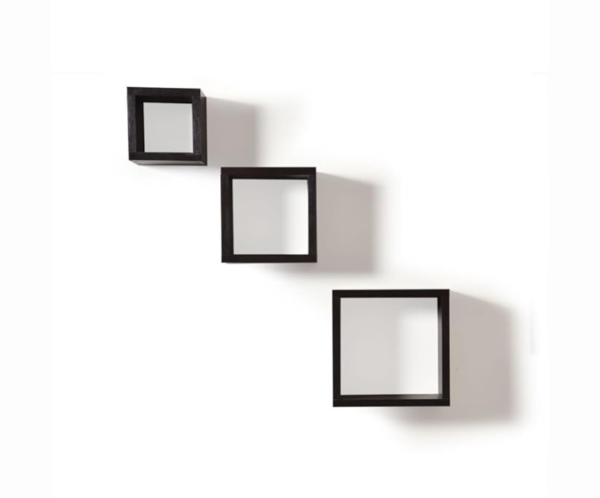 Cube Styled Floating Wall Shelves | Bookshelf | Set of 3