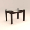 Ladder Back Chairs with Rectangular Glass Top Dinning Set