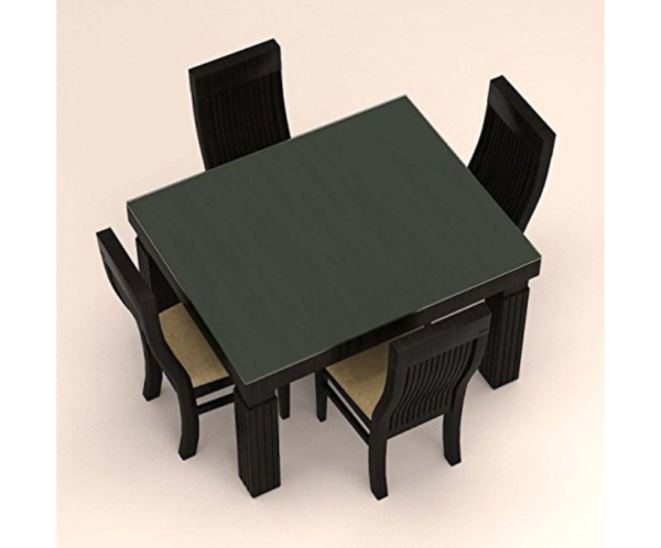 Square Vertical Stripe Designed Dinning Set with Four Seaters