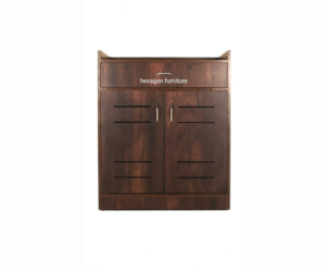 Engineered Wood Shoe Rack Cabinet Stand 2 Doors and1 Drawer | Wooden Texture