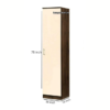 Single Door Wardrobe with 5 Shelves | Brown and Off White