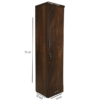 Wood Base Dark Wooden Texture Single Door wardrobe