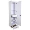 Crystal Engineered Wood Single Door Wardrobe | White