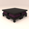 Centre Table with Four Stool and Magenta Cushions
