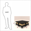 Four Stool Living Room Table with Beige Cushions