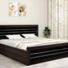 King Size Double Bed in Wenge with Storage for Bedroom