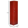Single Door Engineered Wood Wardrobe in Maroon