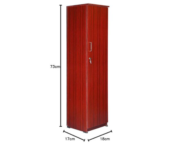 Single Door Engineered Wood Wardrobe in Maroon