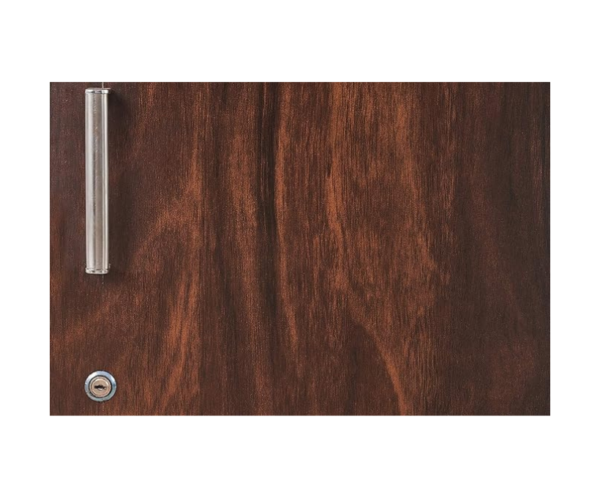 Single Door Wardrobe | Engineered Wood - Walnut Finish
