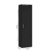 Single Door Wardrobe | Dark Chocolate Brown with Shelves | Engineered Wood