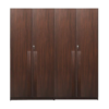 Four Door Wardrobe Without Drawer & Without Mirror | Walnut